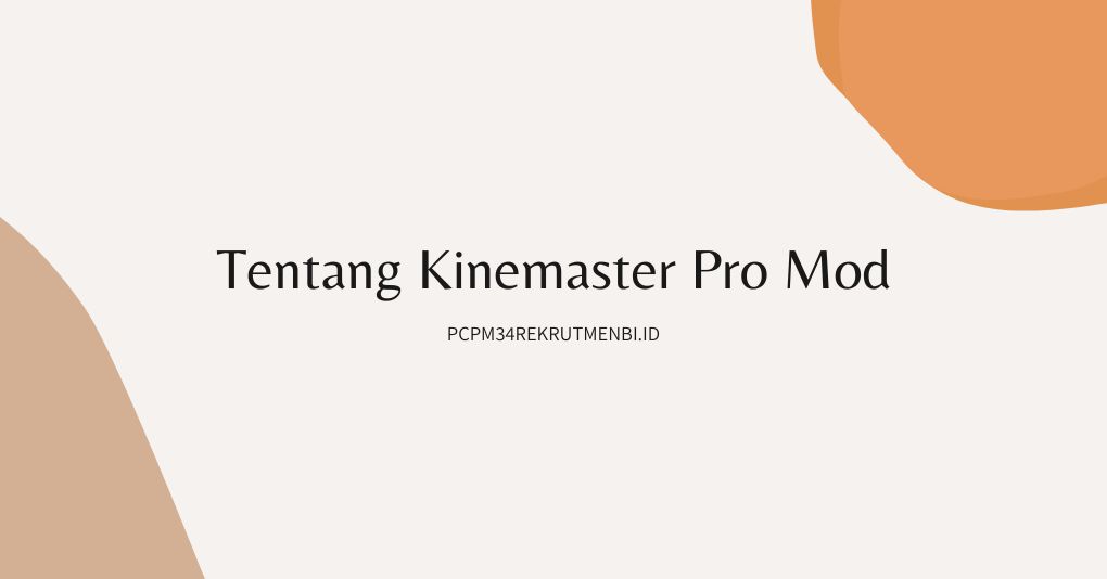 Tentang Kinemaster Pro Mod